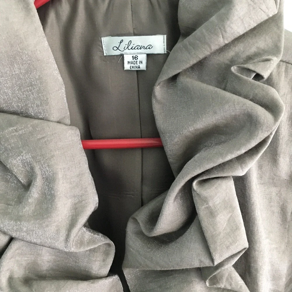 Liliana size 16 gold tan button up jacket - Picture 3 of 4